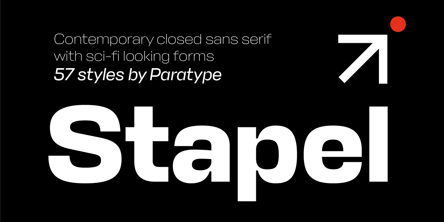 Пример шрифта Stapel